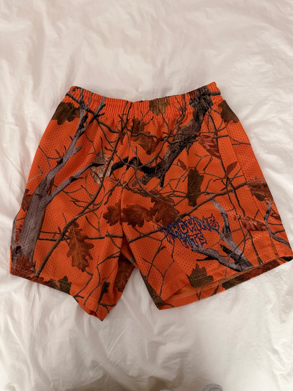 Throwing Fits Orange Real Tree Camo Basketball Shorts
